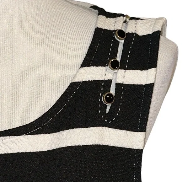 Anthropologie Postmark Striped Textured Peplum Tank Blouse - Picture 4 of 5